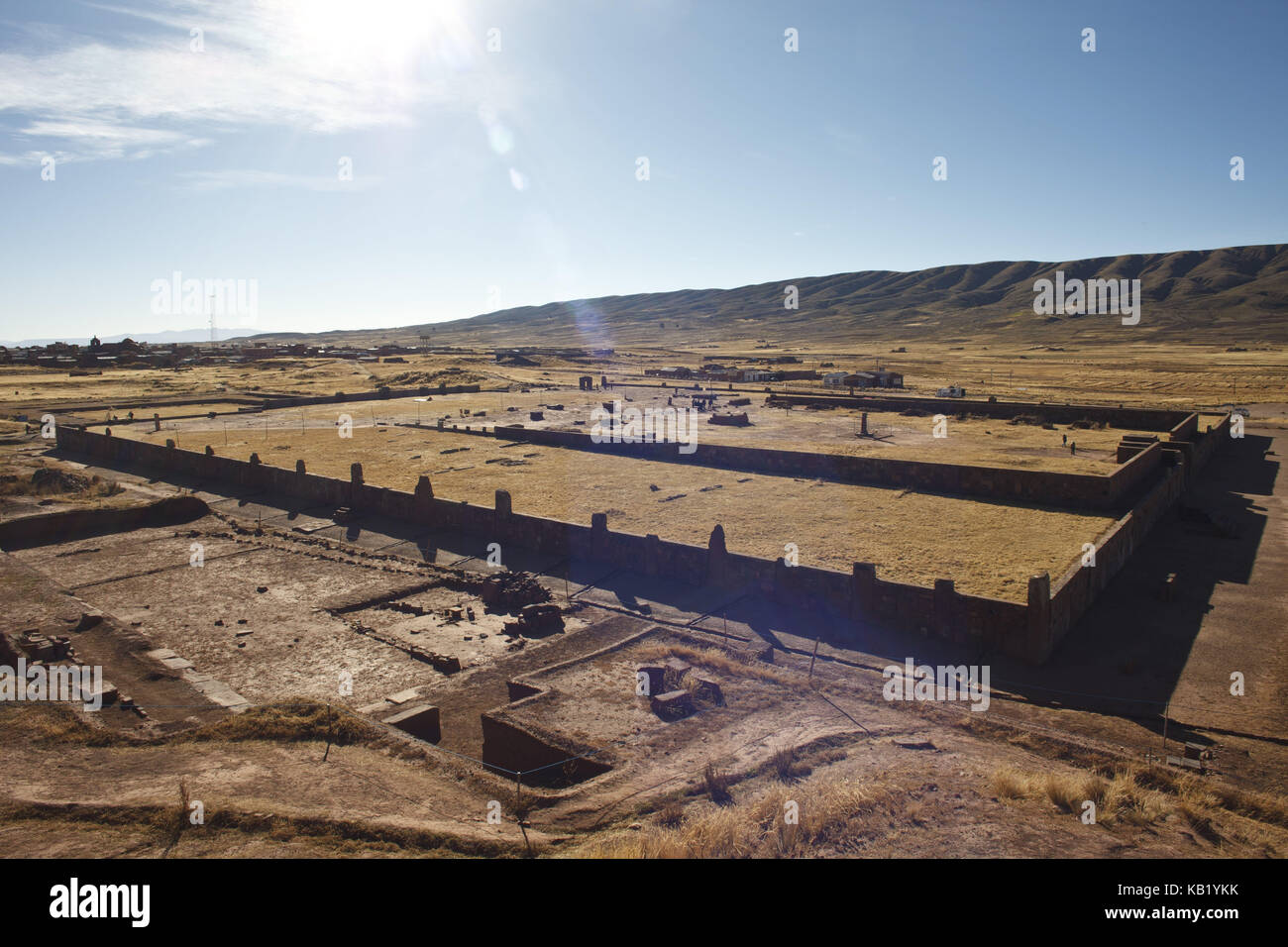 Bolivia, tiahuanaco, pre-ispanici rovine, Foto Stock