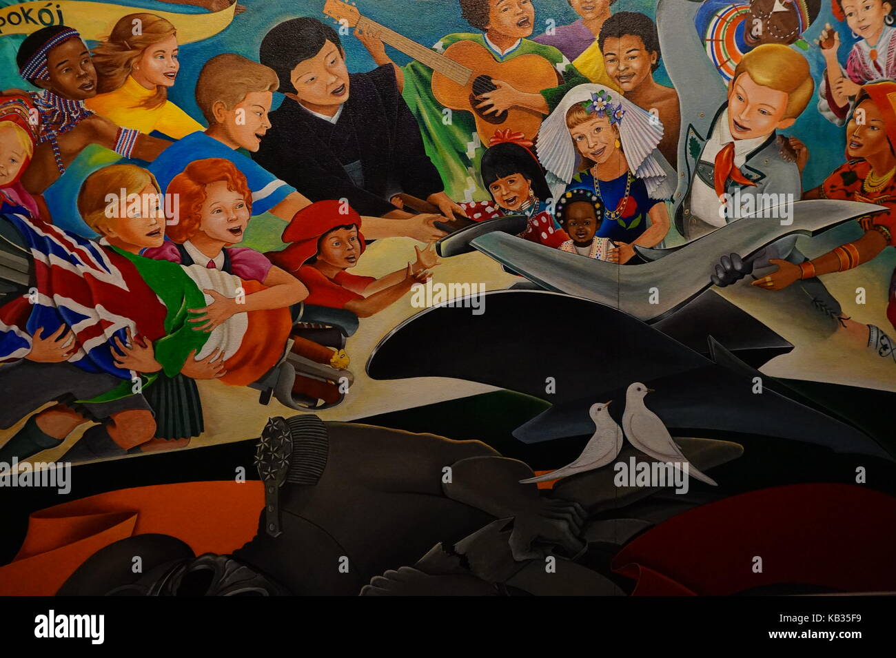 Aeroporto Internazionale di Denver Murales Foto Stock