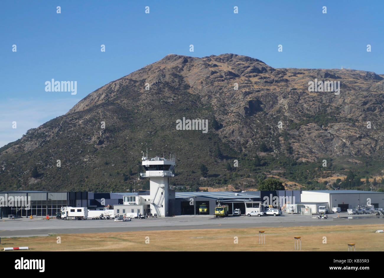 Dall'aeroporto di Queenstown in Nuova Zelanda Foto Stock