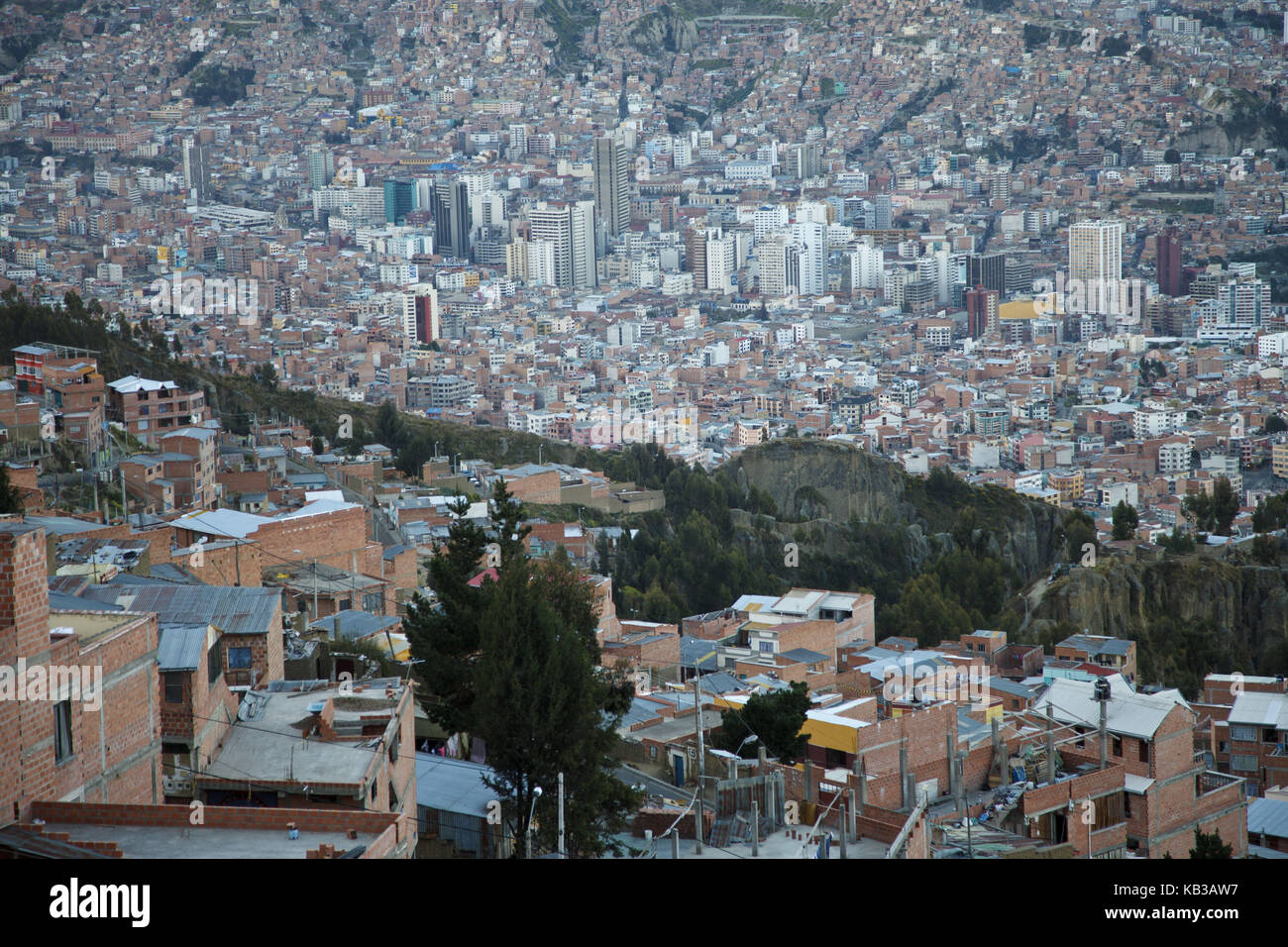Bolivia, la paz, townscape, Foto Stock