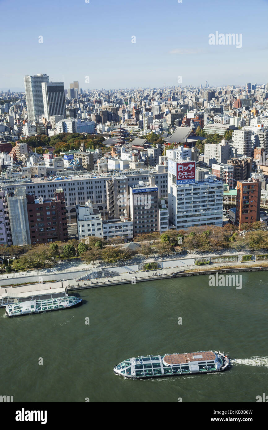 Giappone, Honshu, Tokyo, quartiere di Asakusa, skyline, Foto Stock