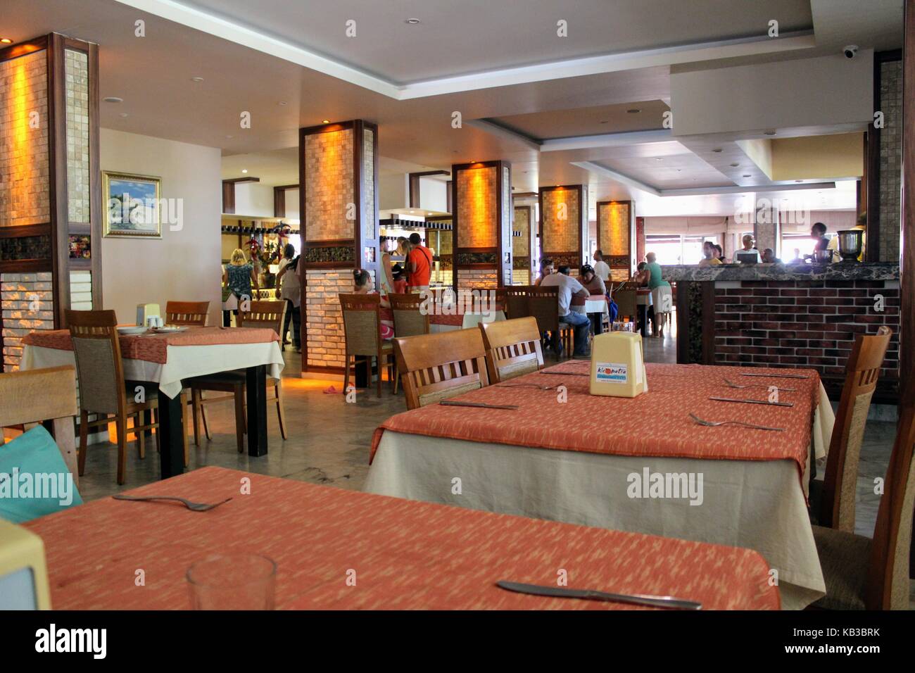 Ristorante (tutto compreso) in kleopatra beach hotel (Alanya, Turchia). Foto Stock