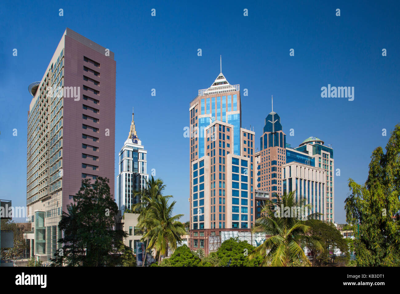 India, Karnataka, Bangalore, skyline, grattacielo Foto Stock