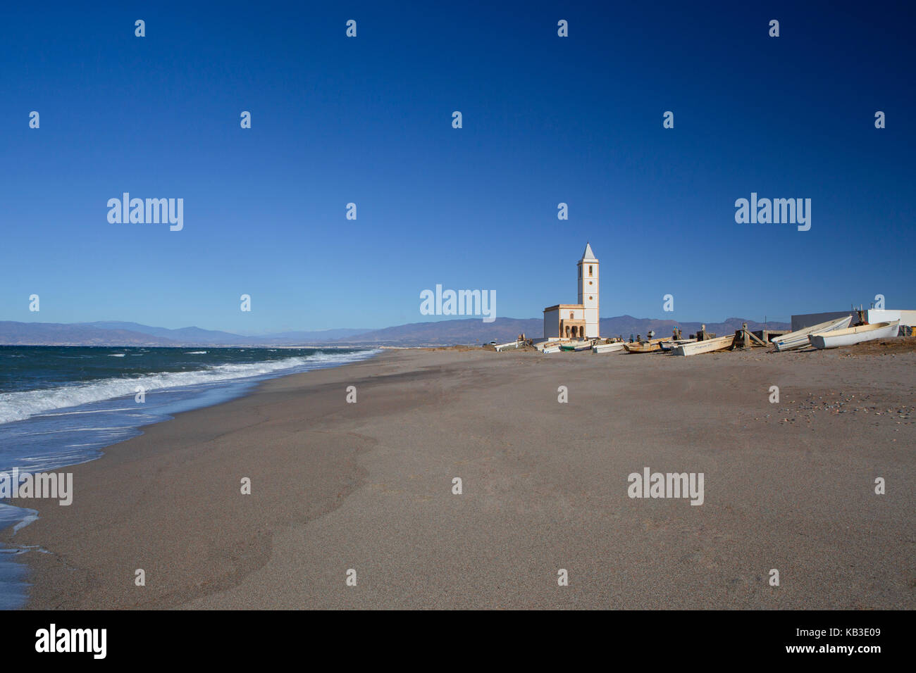 Spagna, regione Andalusia, provincia Almeria, chiesa vicino Cabo de Gata Foto Stock