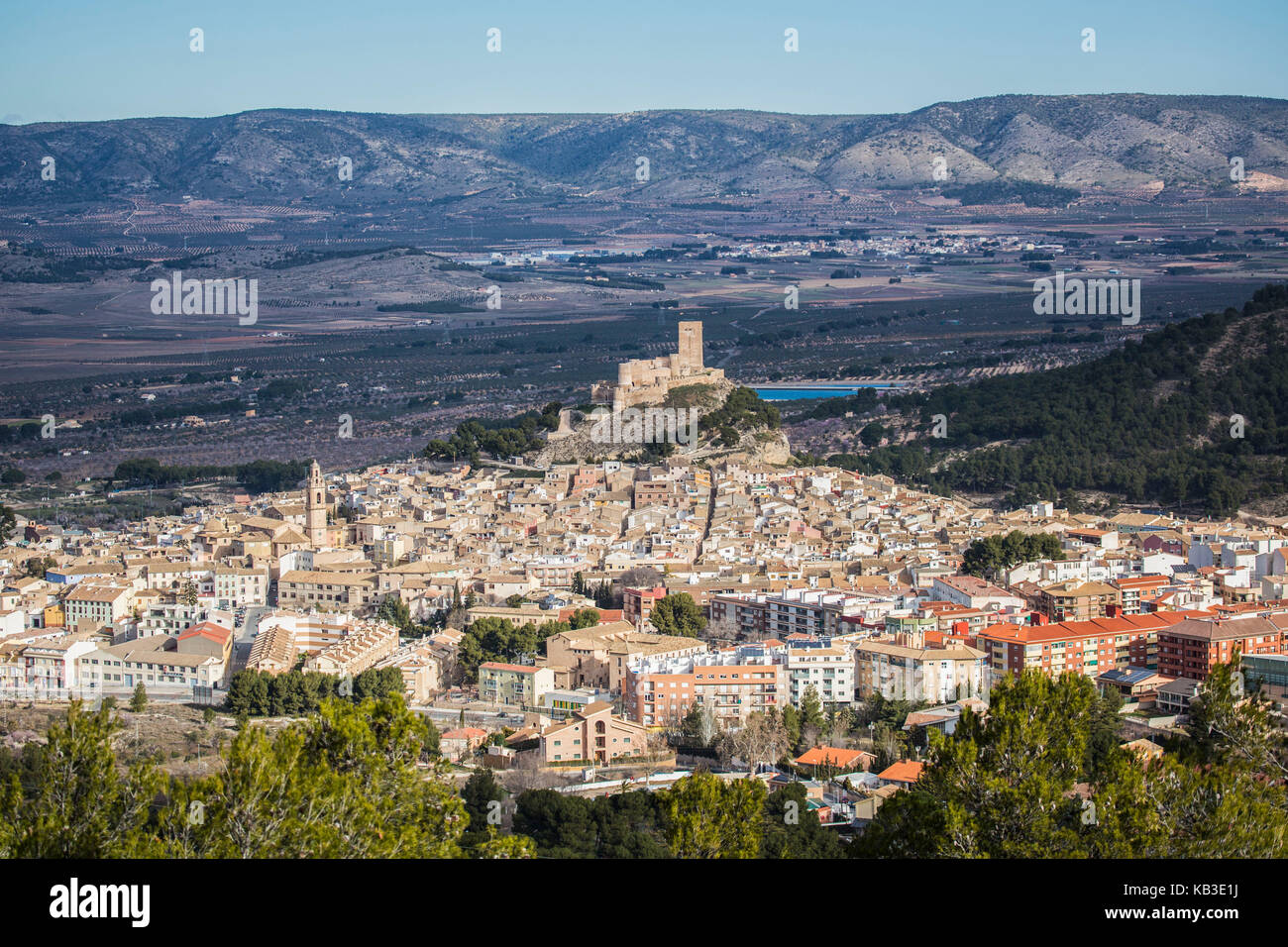 Spagna, nella regione Valencia, provincia alicante, biar, castello di biar Foto Stock