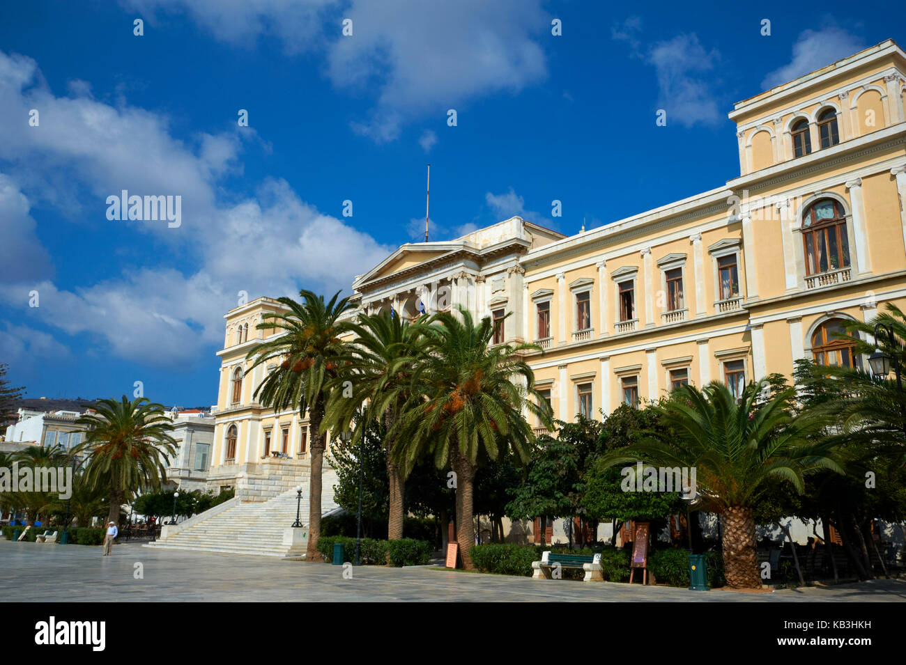 Il municipio in Syros, Grecia, Europa Foto Stock