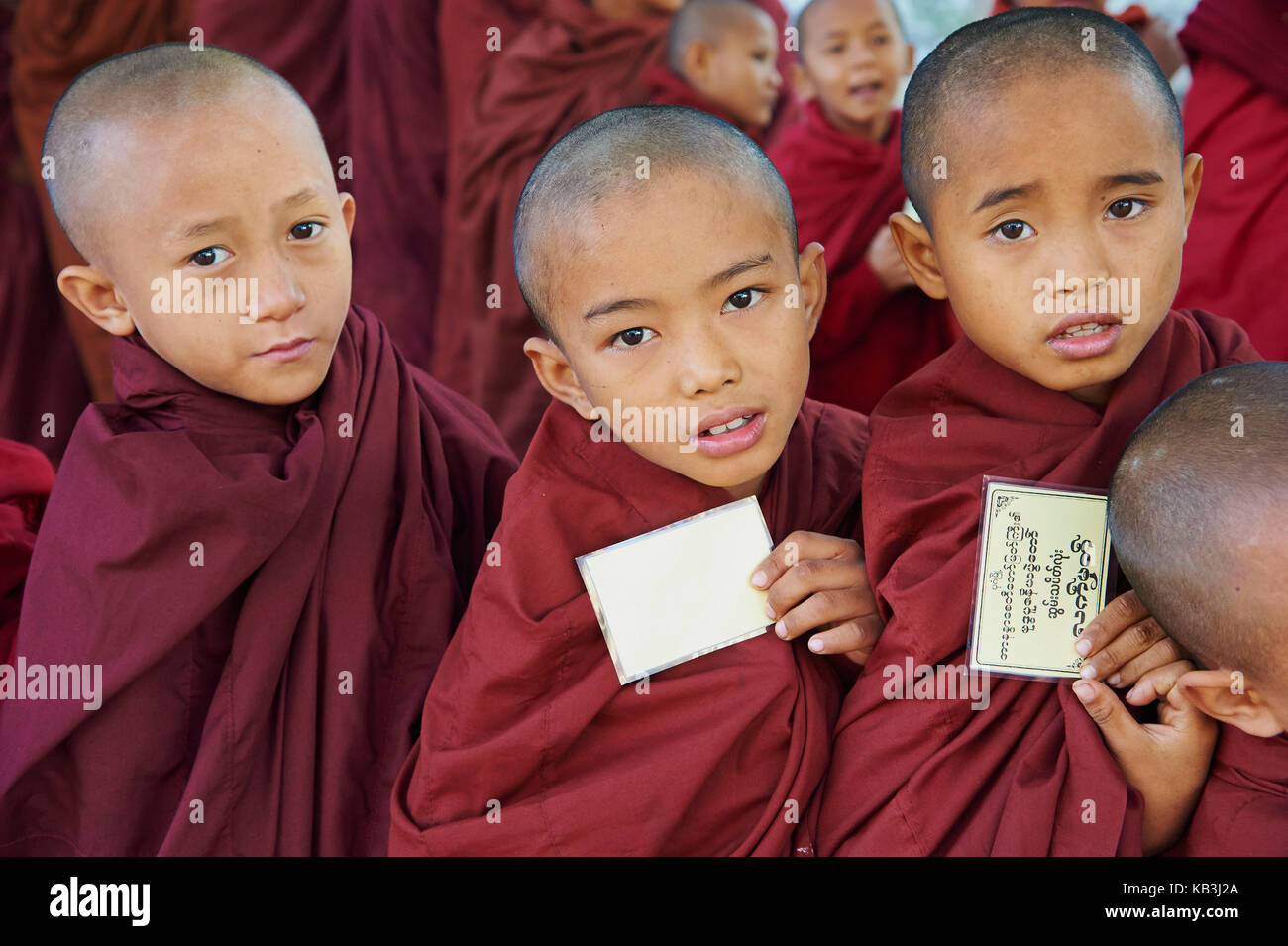 I monaci in luna piena di festival, Bagan, myanmar, asia Foto Stock