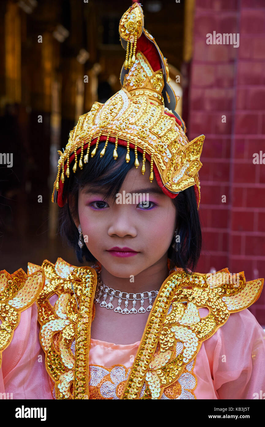 Ragazza birmano, myanmar, asia Foto Stock