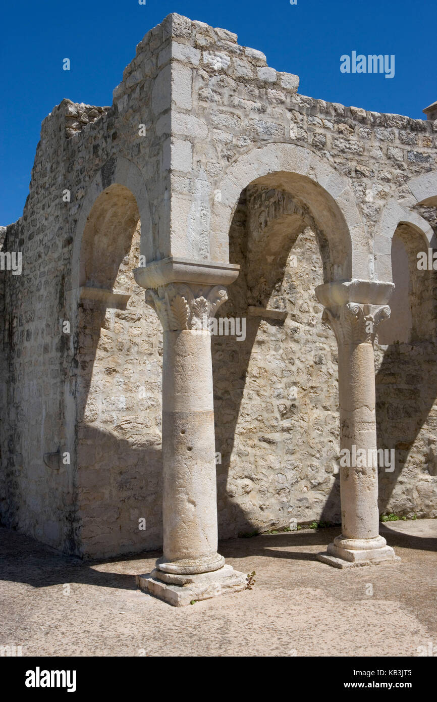 Croazia, Rab, rovine, chiesa, monastero di S.. John l'evangelista, Foto Stock