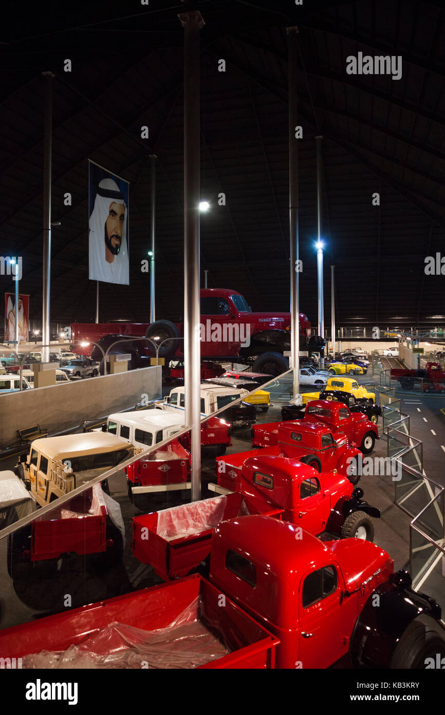 I UAE abu dhabi, shanayl, Emirates museo nazionale dell'automobile, la collezione di auto di Sheikh Hamad bin hamdan al nahyan, noto anche come il rainbow sheikh Foto Stock