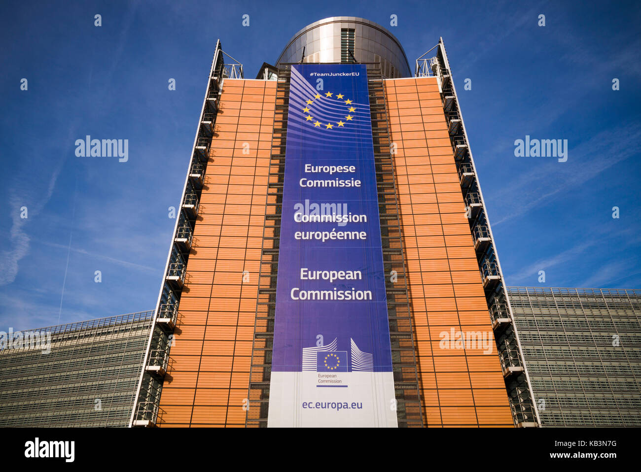Il Belgio, Bruxelles, area UE, edificio Berlaymont, HQ dell'UE commision, esterna Foto Stock