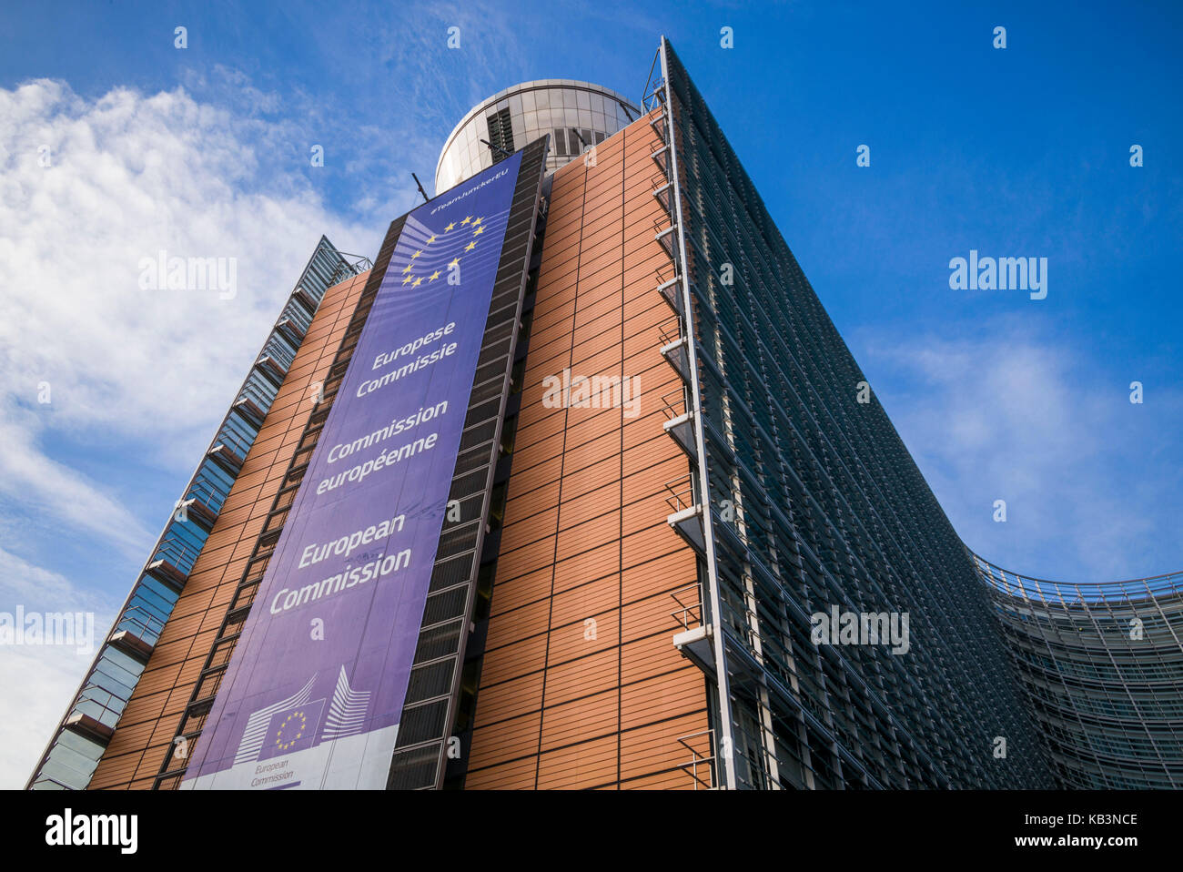 Il Belgio, Bruxelles, area UE, edificio Berlaymont, HQ dell'UE commision, esterna Foto Stock