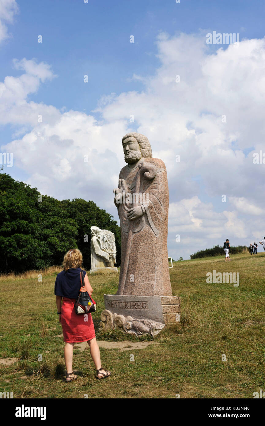 Francia, Cote d'Armor, Carnoët, la vallée des Saints (la valle dei santi), Saint Guireg Foto Stock