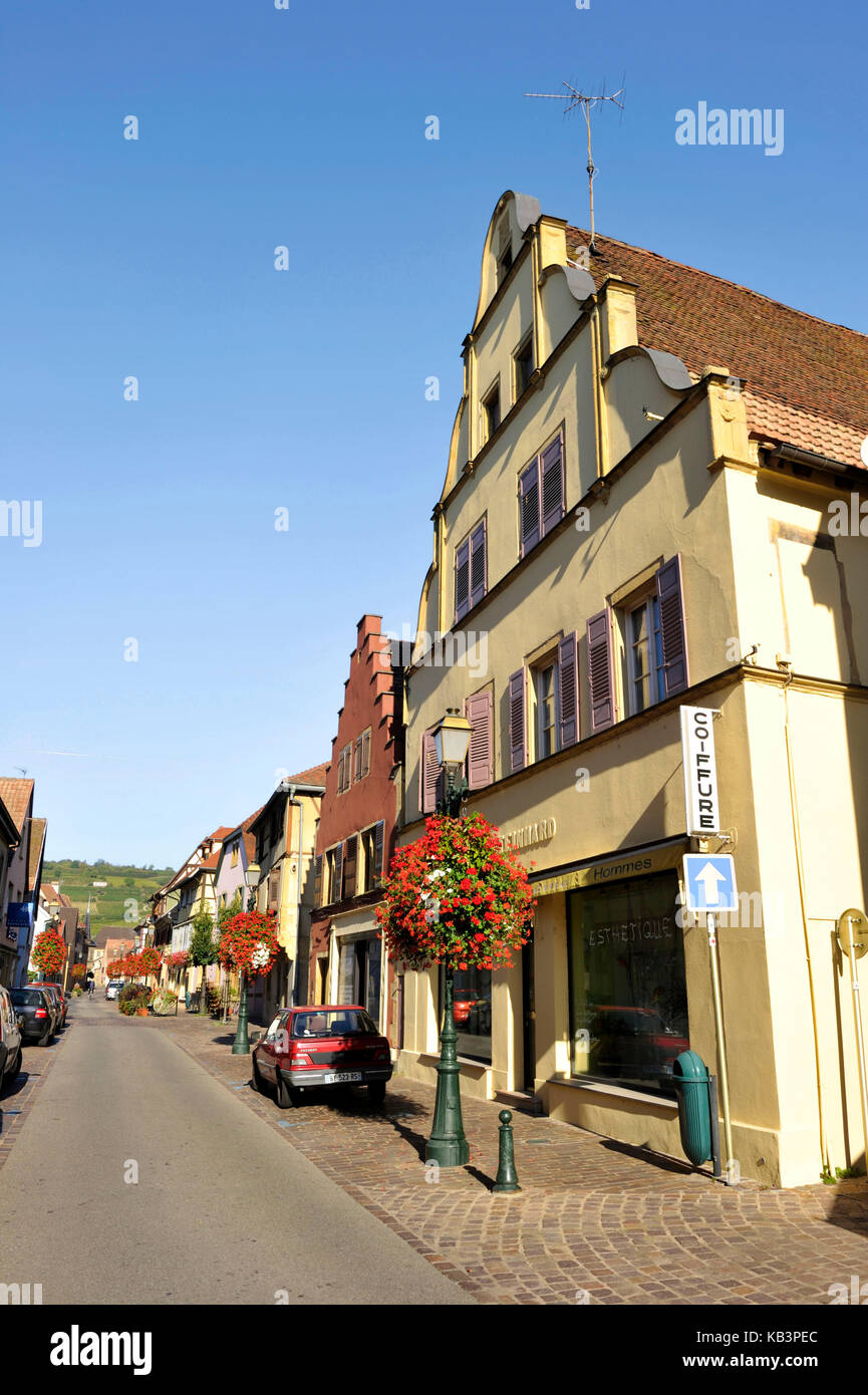 Francia, Haut Rhin, Alsazia strada del vino, villaggio di Rouffach Foto Stock