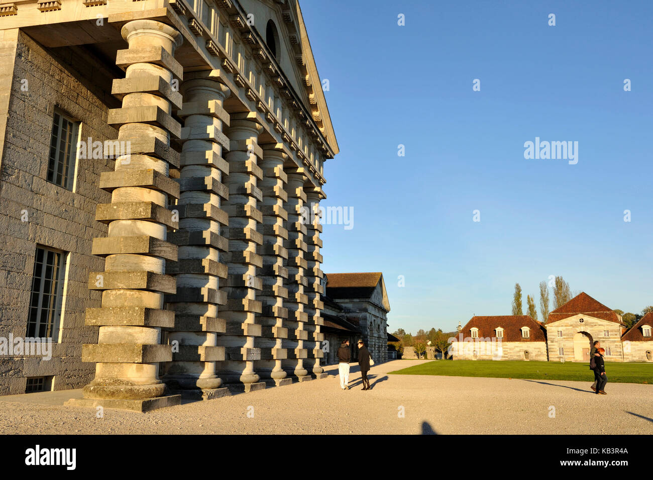 Francia, Doubs, arc et senans, arc et senans salina reale costruito dall'architetto Claude nicolas ledoux, elencato come patrimonio mondiale dall' UNESCO Foto Stock