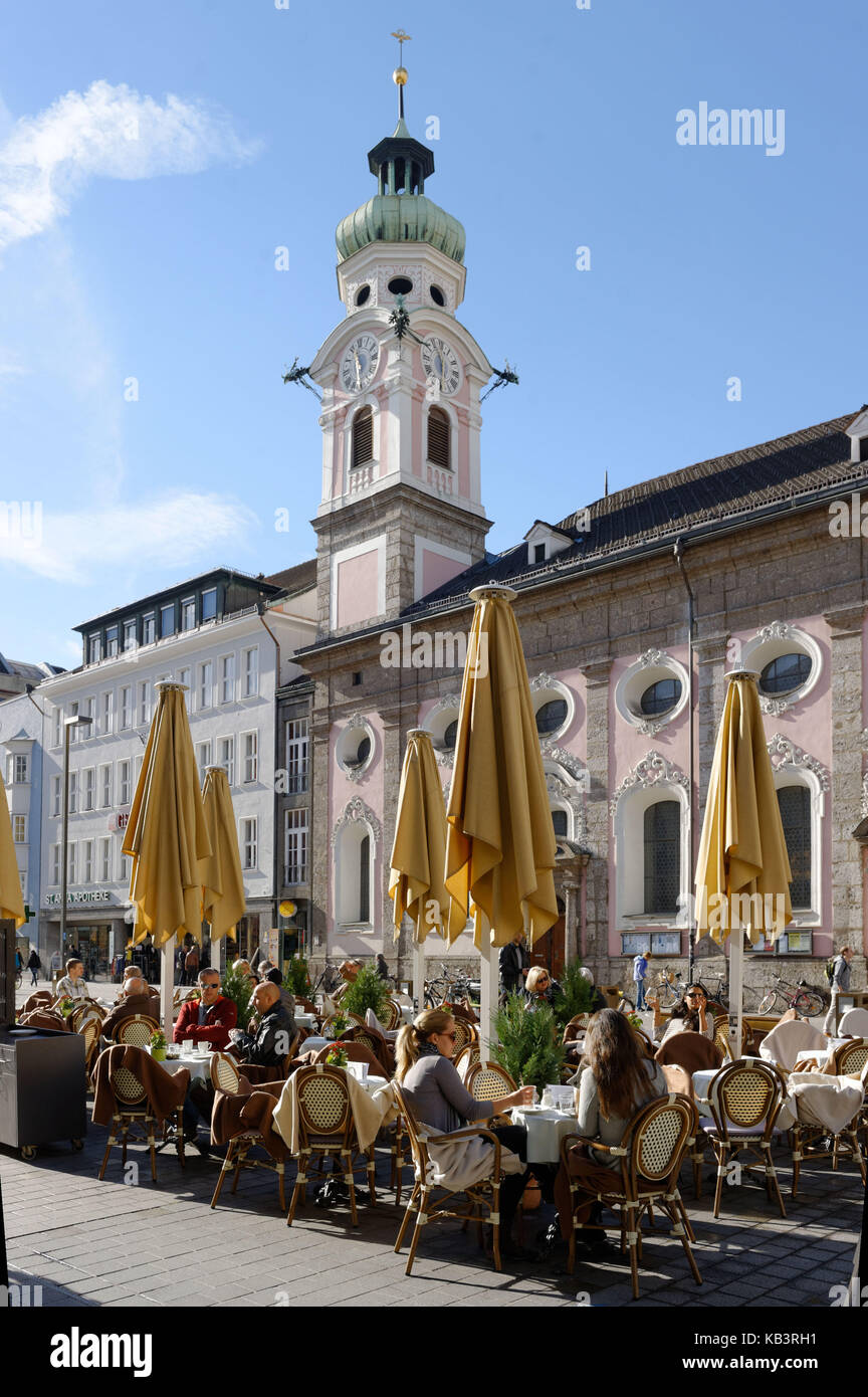 Austria, Tirolo, Innsbruck, maria-theresien strasse (street) Foto Stock