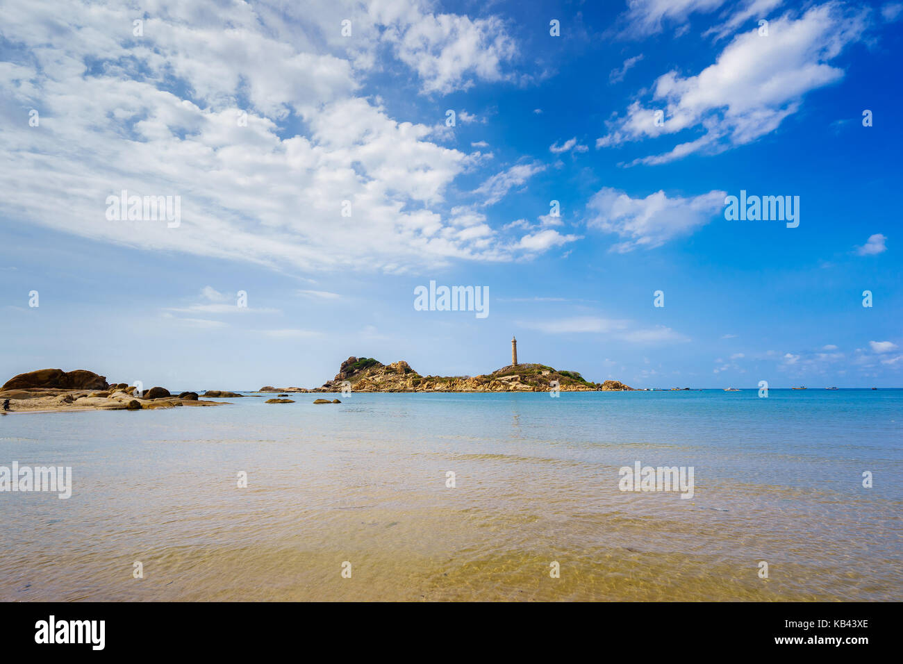 Ke ga faro, situato su ke ga isola circa 30 chilometri a sud di Phan Thiet city, Binh Thuan, Vietnam Foto Stock