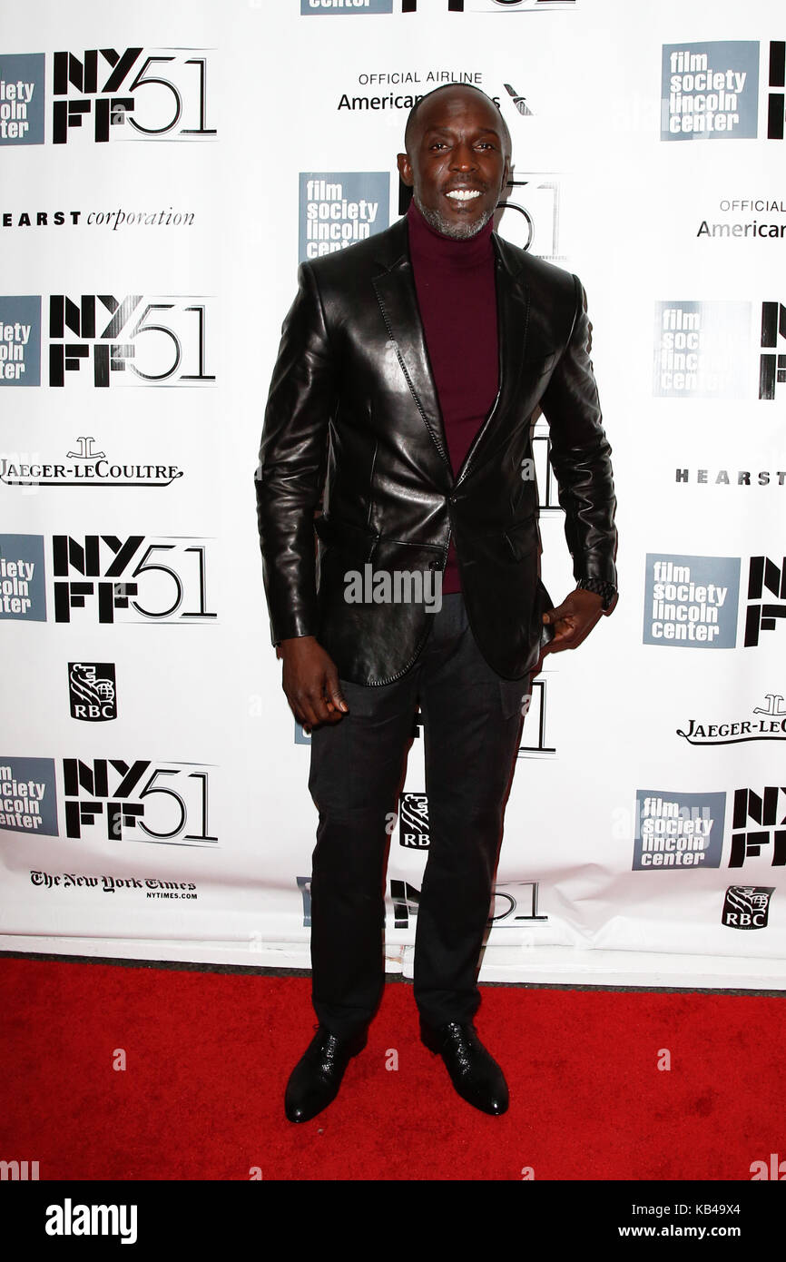 Michael k. williams assiste il '12 anni uno slave' premiere al cinquantunesimo new york film festival di Alice Tully Hall del 8 ottobre 2013 nella città di new york. Foto Stock