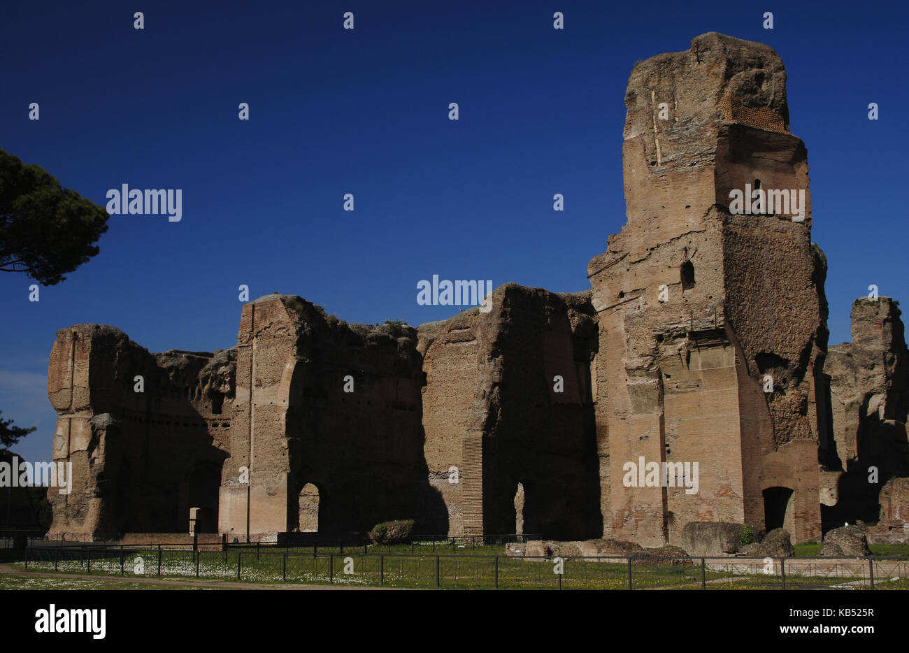 Italia. Roma. terme di Caracalla. periodo imperiale. rovine. Foto Stock