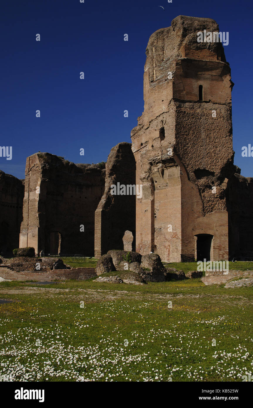 Italia. Roma. terme di Caracalla. periodo imperiale. rovine. Foto Stock