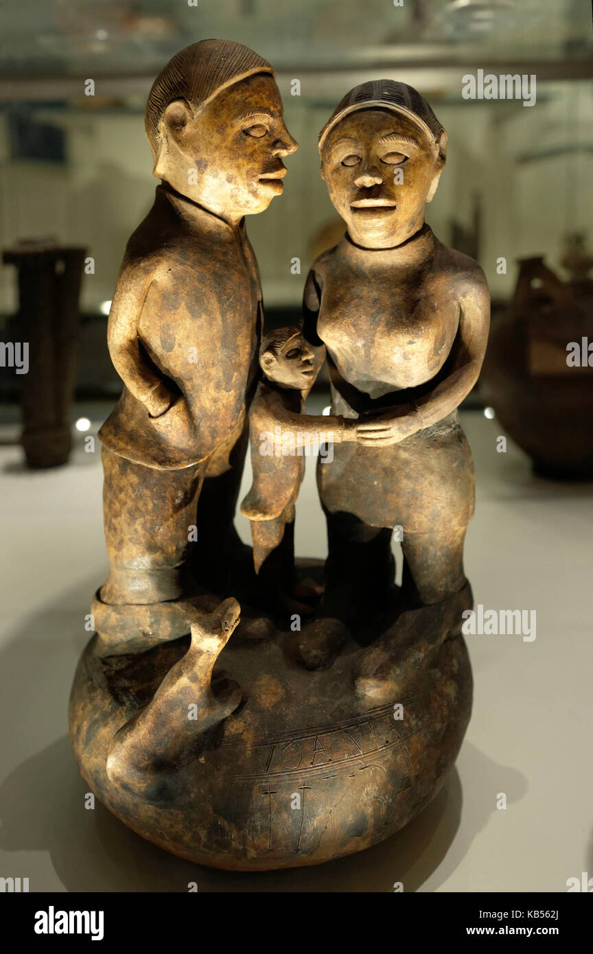 Regno Unito, Londra, Bloomsbury, British museum, scultoreo pot, popolo woyo, Repubblica democratica del Congo, del XIX secolo Foto Stock