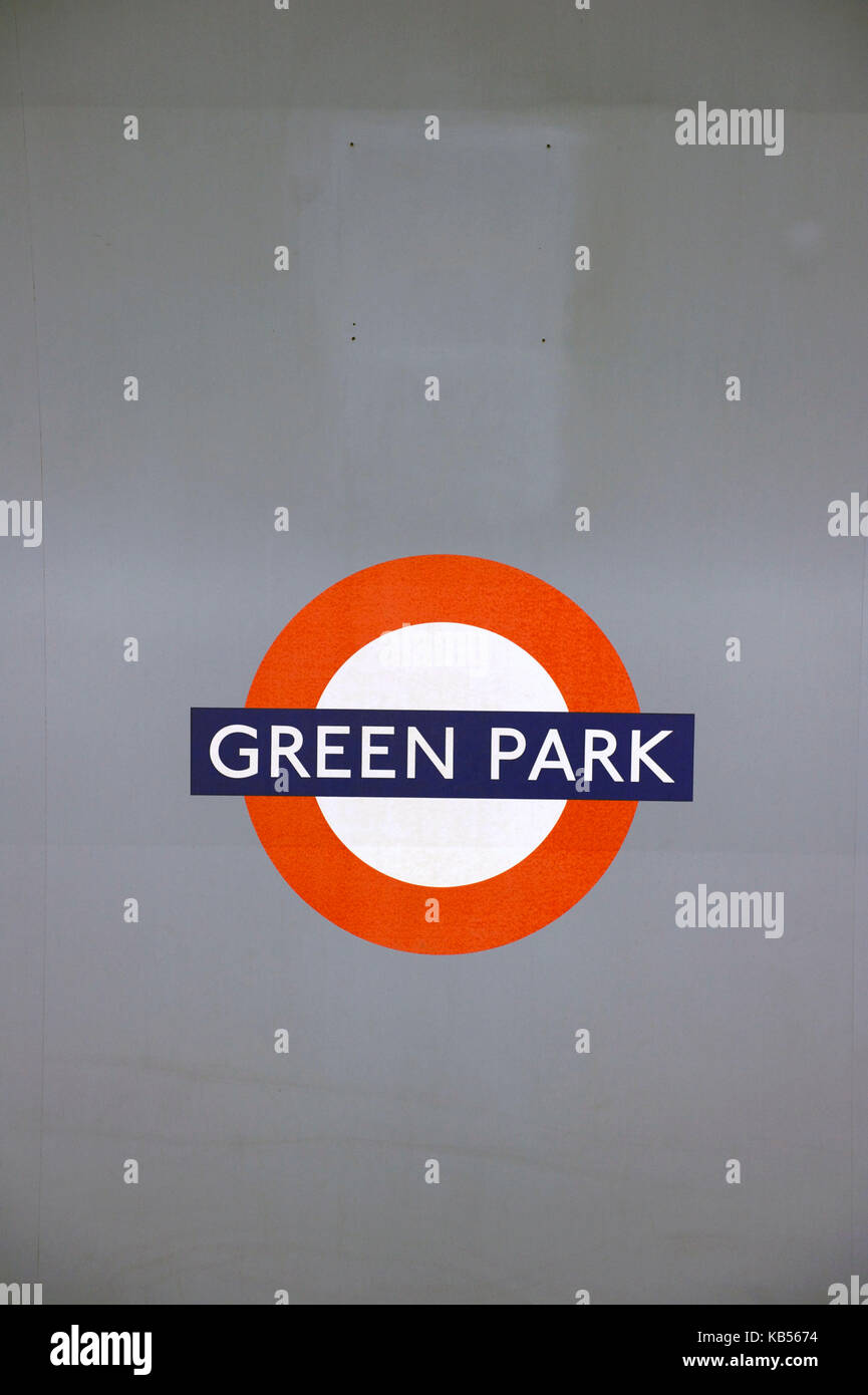 Regno Unito, Londra, St James, metropolitana, stazione di green park Foto Stock