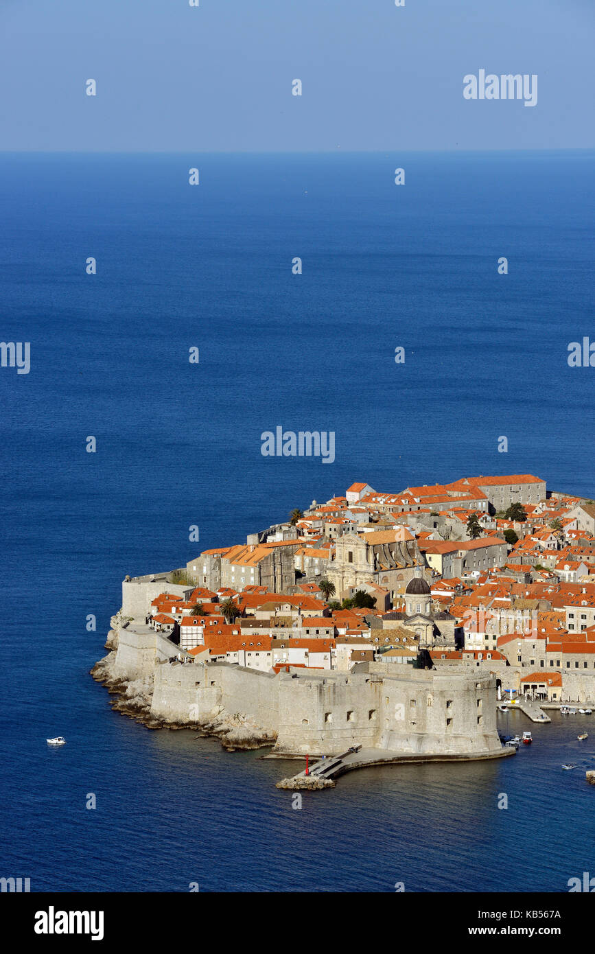 Croazia, Dalmazia, costa dalmata, Dubrovnik Centro storico, classificato come patrimonio mondiale dall' UNESCO Foto Stock