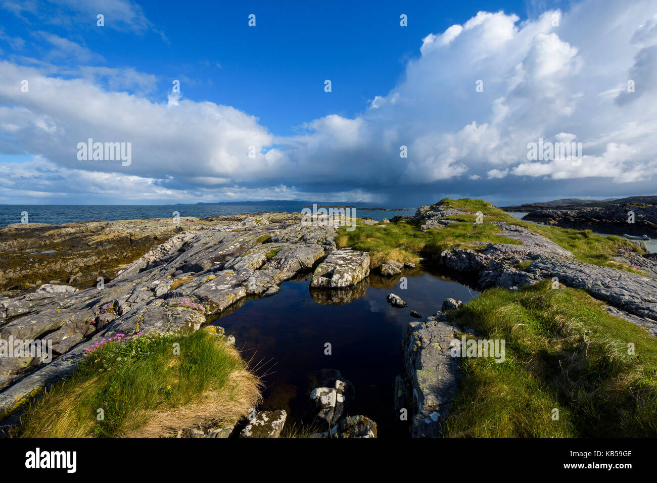 Costa scozzese in primavera, mallaig, Scotland, Regno Unito Foto Stock