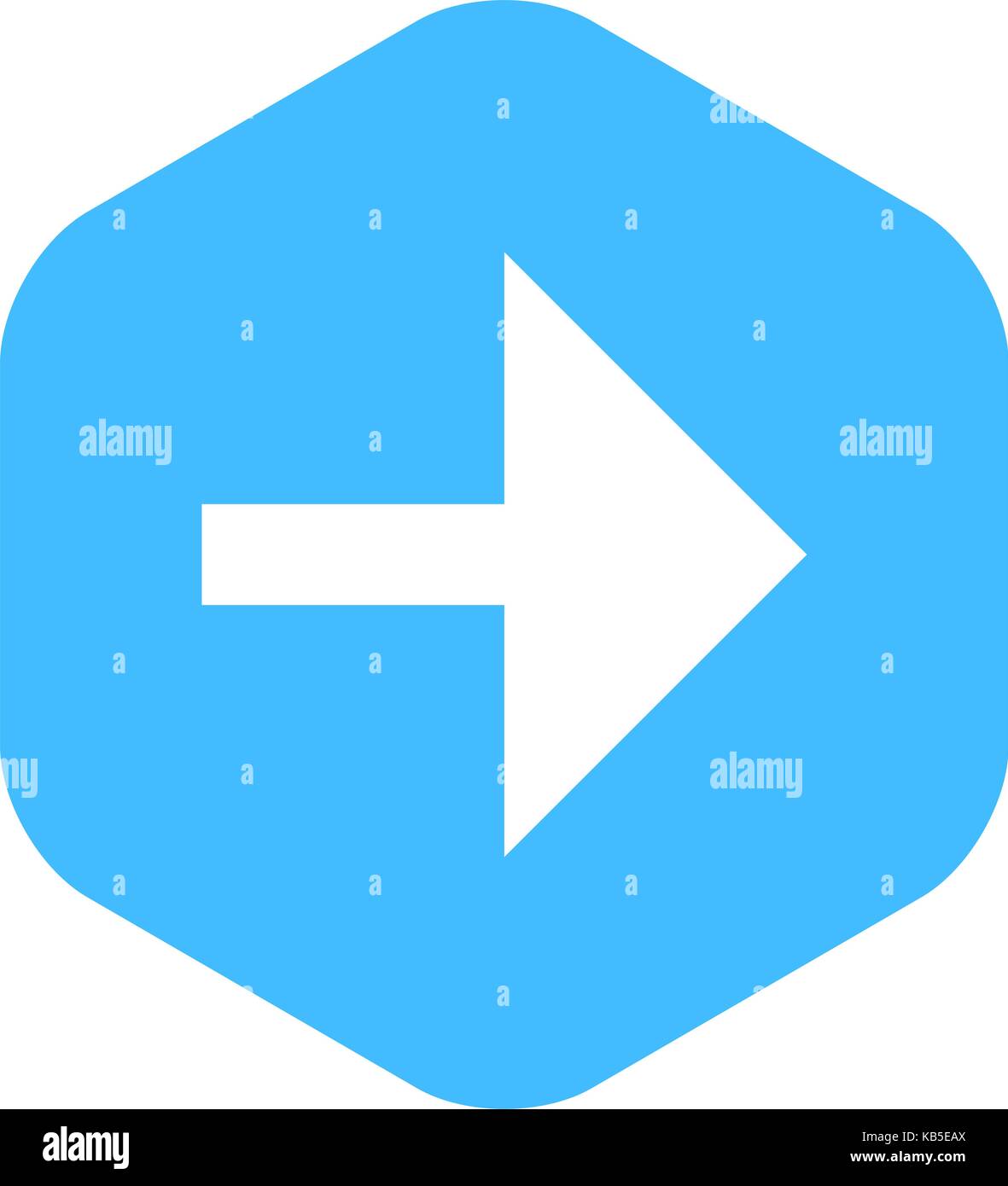 Utilizzare in tutti i vostri disegni. freccia accedi esagono icona creata in stile piatto. rapido e facile recolorable elemento grafico in illustrazione vettoriale Illustrazione Vettoriale