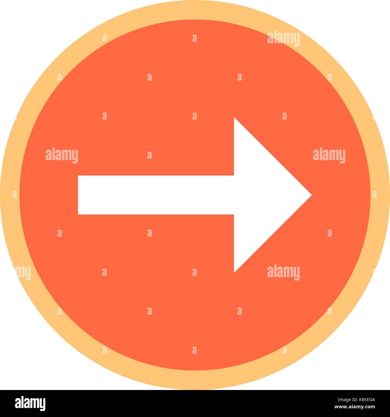 Utilizzare in tutti i vostri disegni. freccia segno nell'icona circolare creato in uno stile piatto. rapido e facile recolorable elemento grafico in illustrazione vettoriale Illustrazione Vettoriale