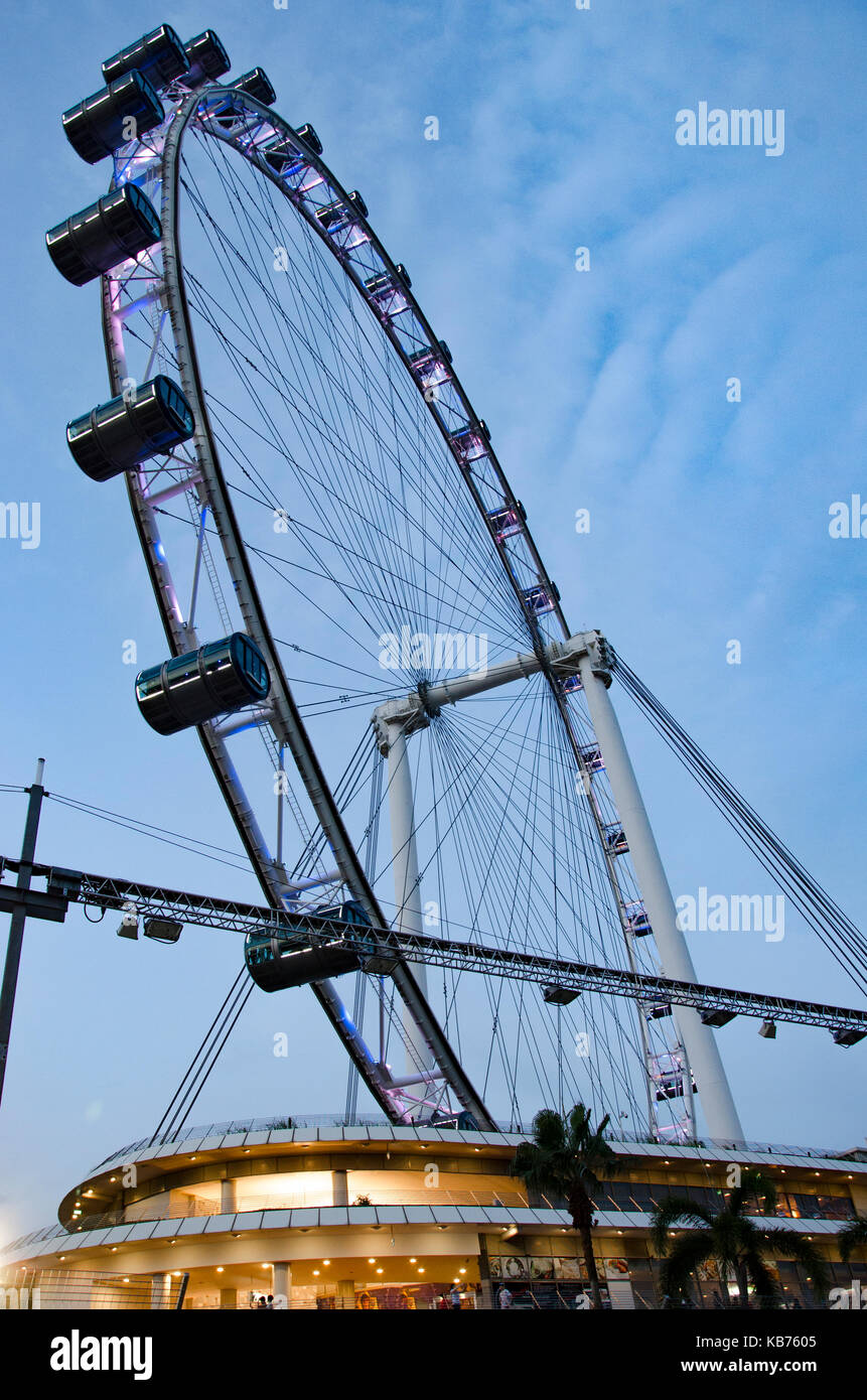 Ruota panoramica Ferris Singapore Flyer Foto Stock