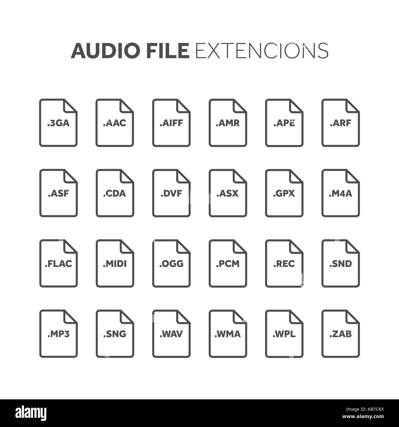 La linea,Outline stile piatto icon set. il codice sorgente, file di programmazione di tipo, estensione. Formato documento. pittogramma. web e multimedia. La tecnologia del computer. Illustrazione Vettoriale