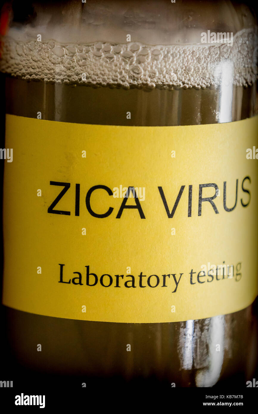 Test per la ricerca della prova di zika Foto Stock