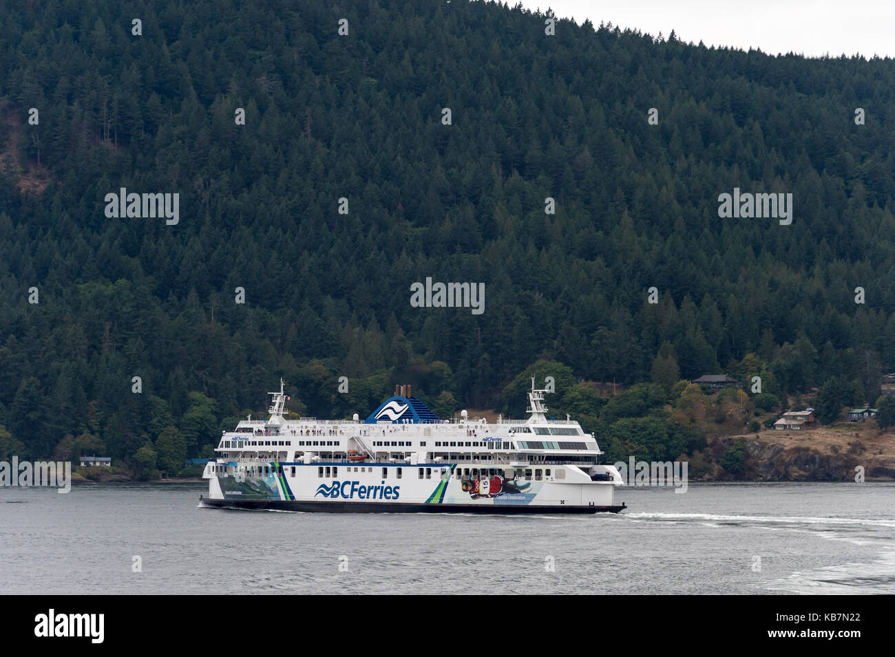 British Columbia, Canada - 12 settembre 2017 : i servizi di BC Ferry Coastal Celebration sulla rotta Swartz Bay-Tsawwassen Foto Stock