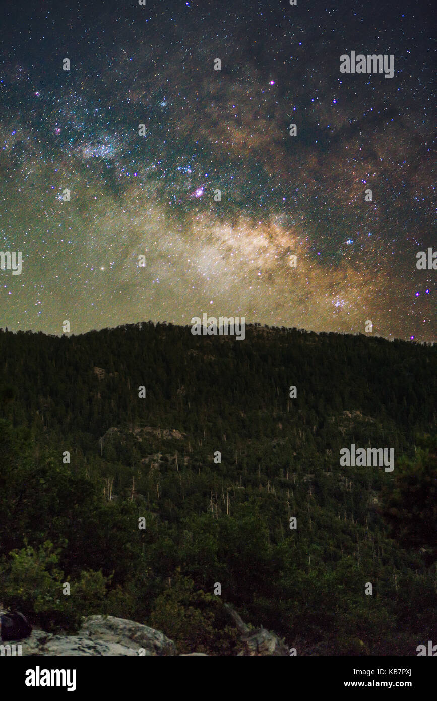 La via lattea su San Jacinto Mountains Foto Stock