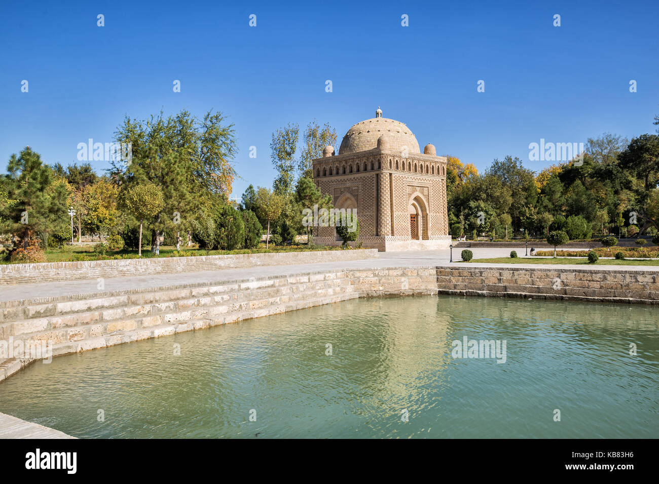 Mausoleo di samanid a Bukhara, Uzbekistan Foto Stock