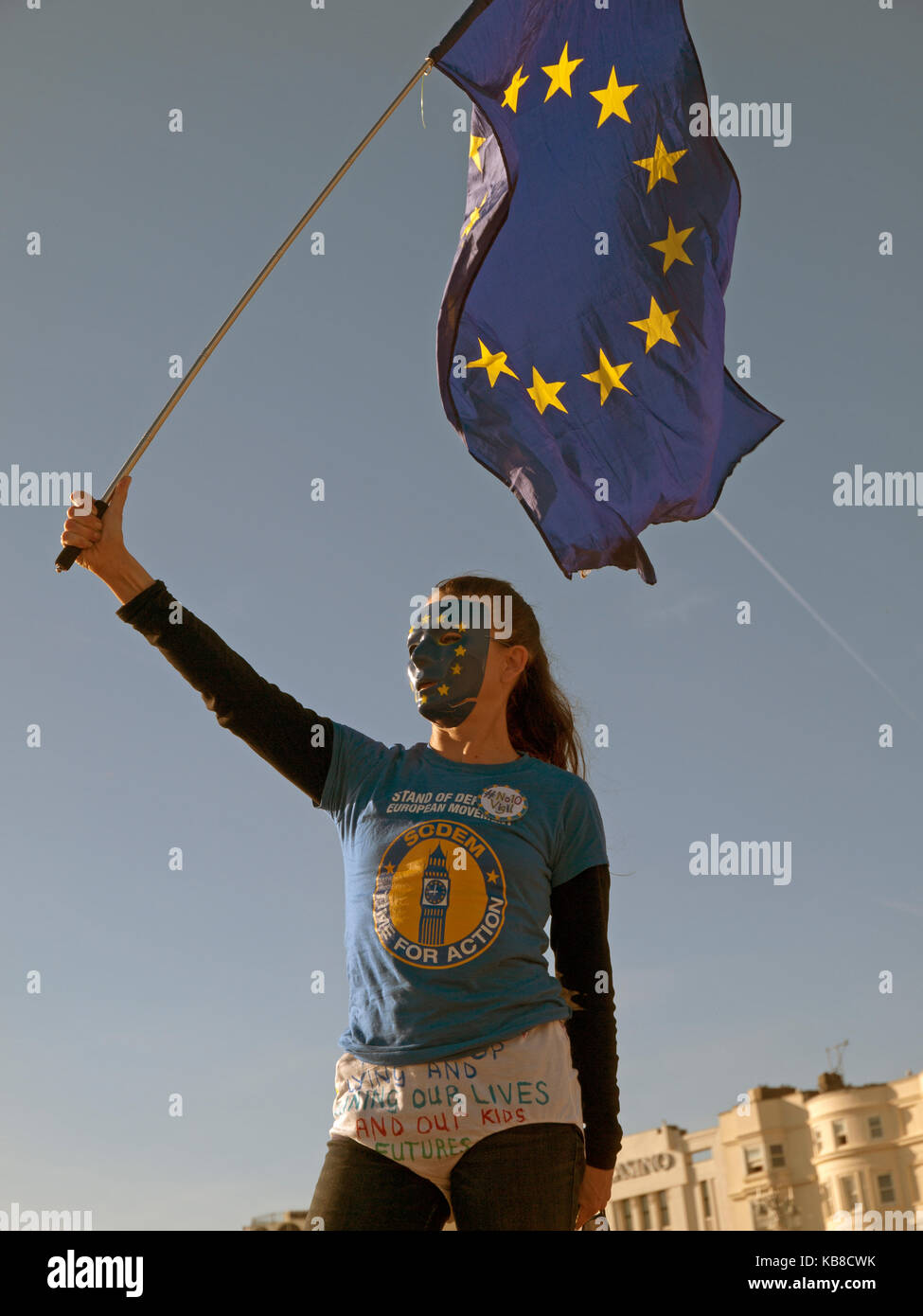 Per protestare contro la decisione del Regno Unito referendum a lasciare l'UE Foto Stock