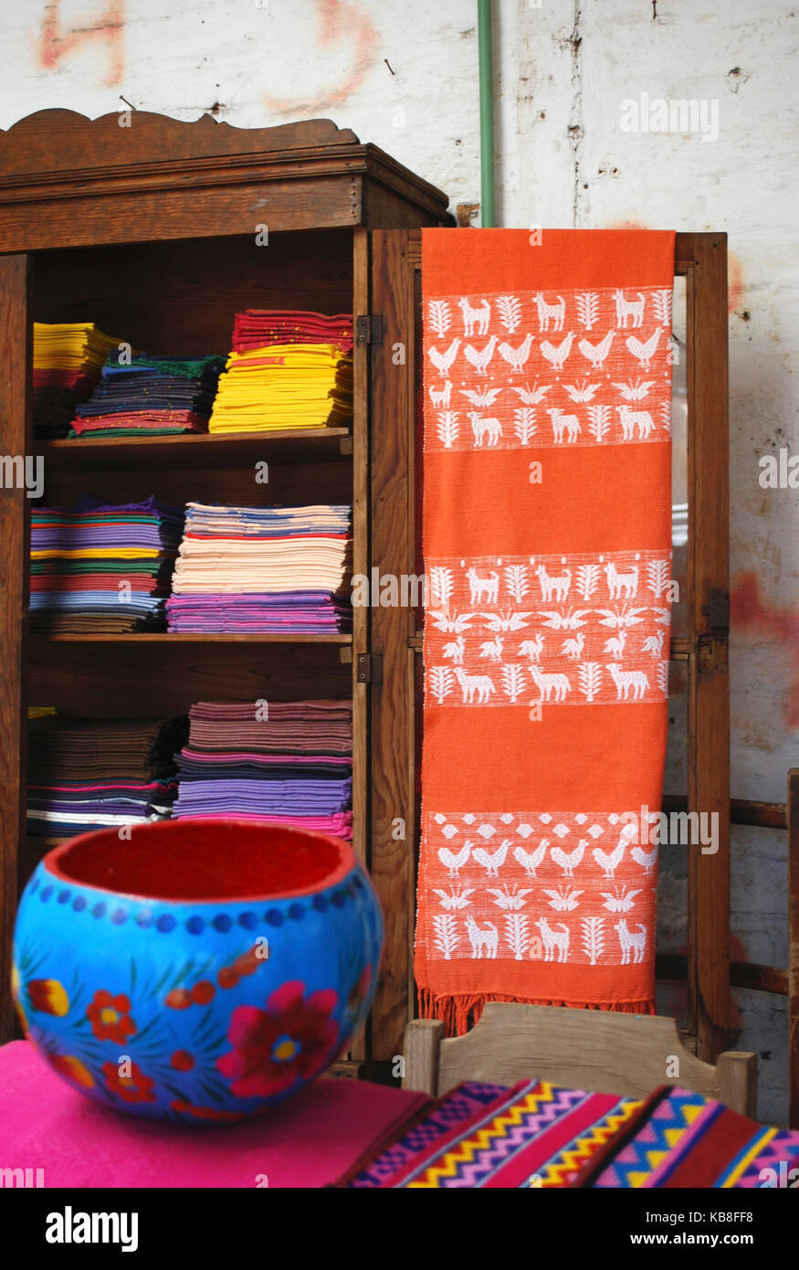 Prodotti tessili in Puerto Vallarta, Messico Foto Stock
