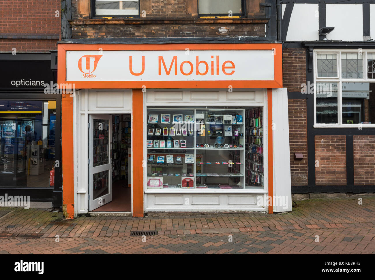 U mobile store, Northwich, Cheshire, Regno Unito Foto Stock