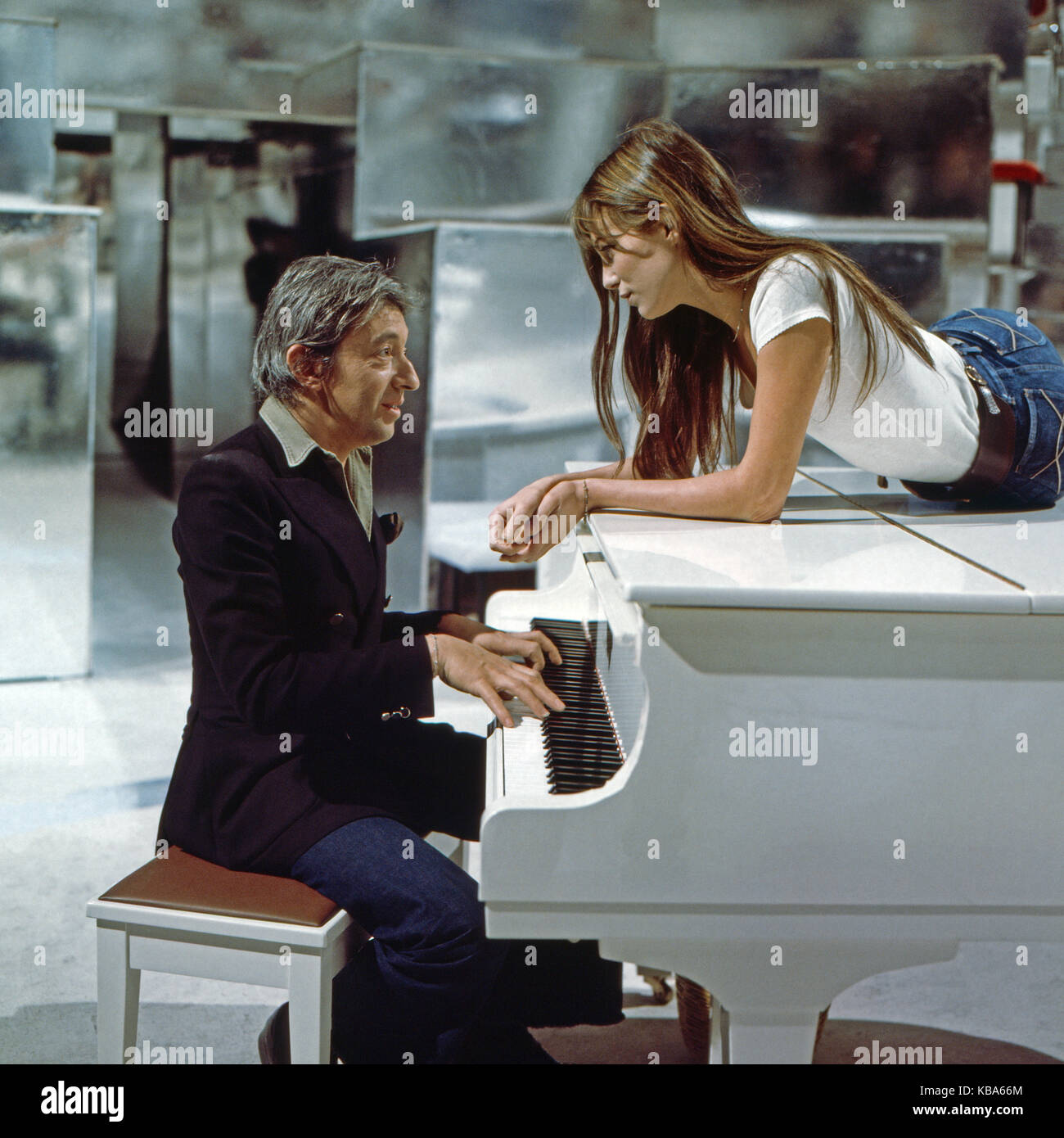 Liedercircus, Musikshow, Deutschland 1977, Gaststar: Serge Gainsbourg, Jane Birkin Foto Stock