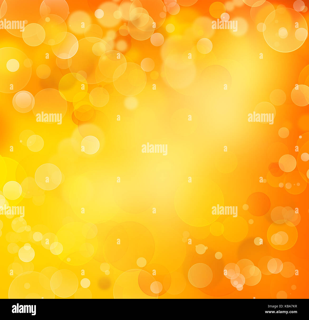 Arancio e giallo cerchi sfondo astratto Foto Stock
