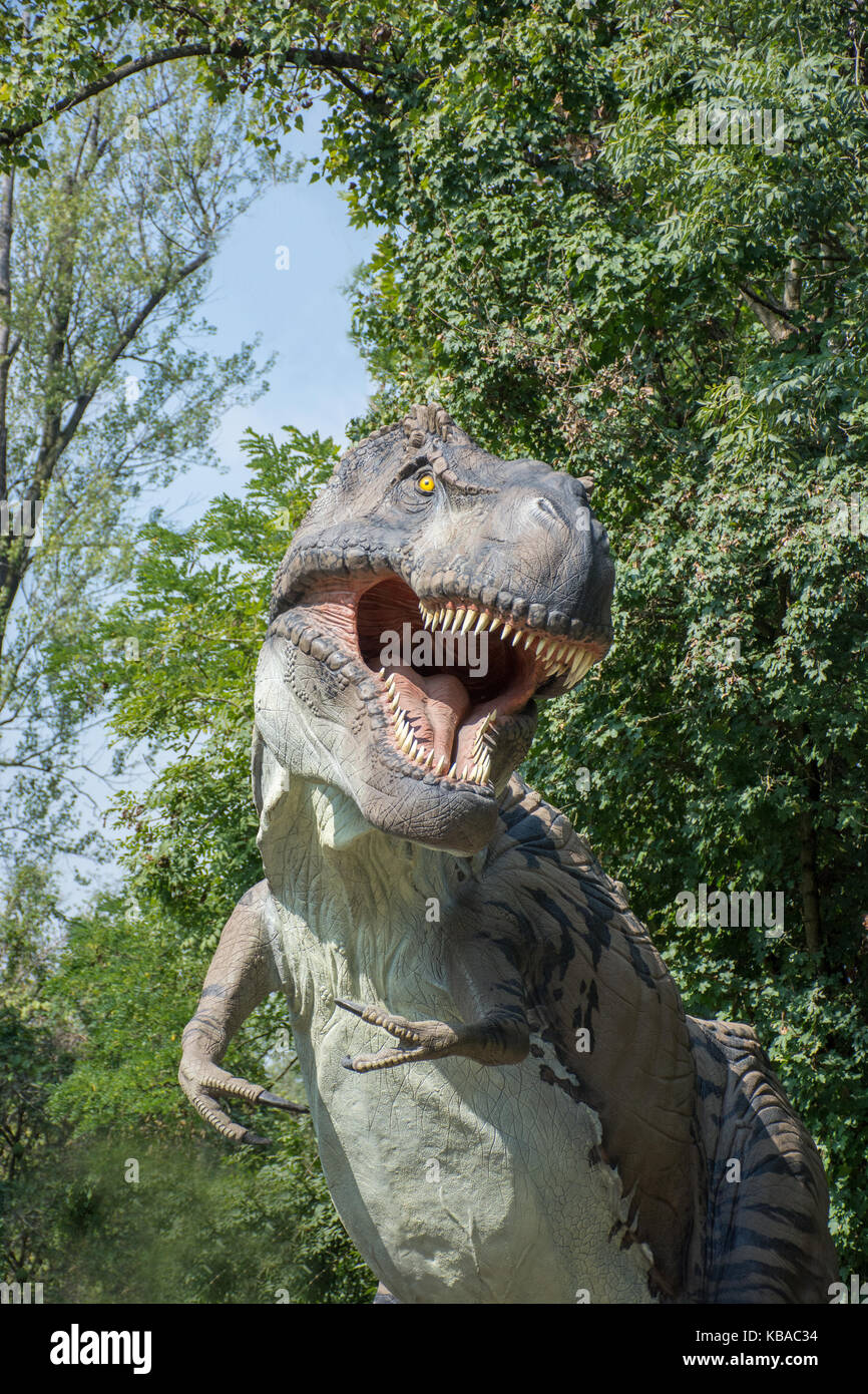 Tyrannosaurus rex nella natura selvaggia Foto Stock