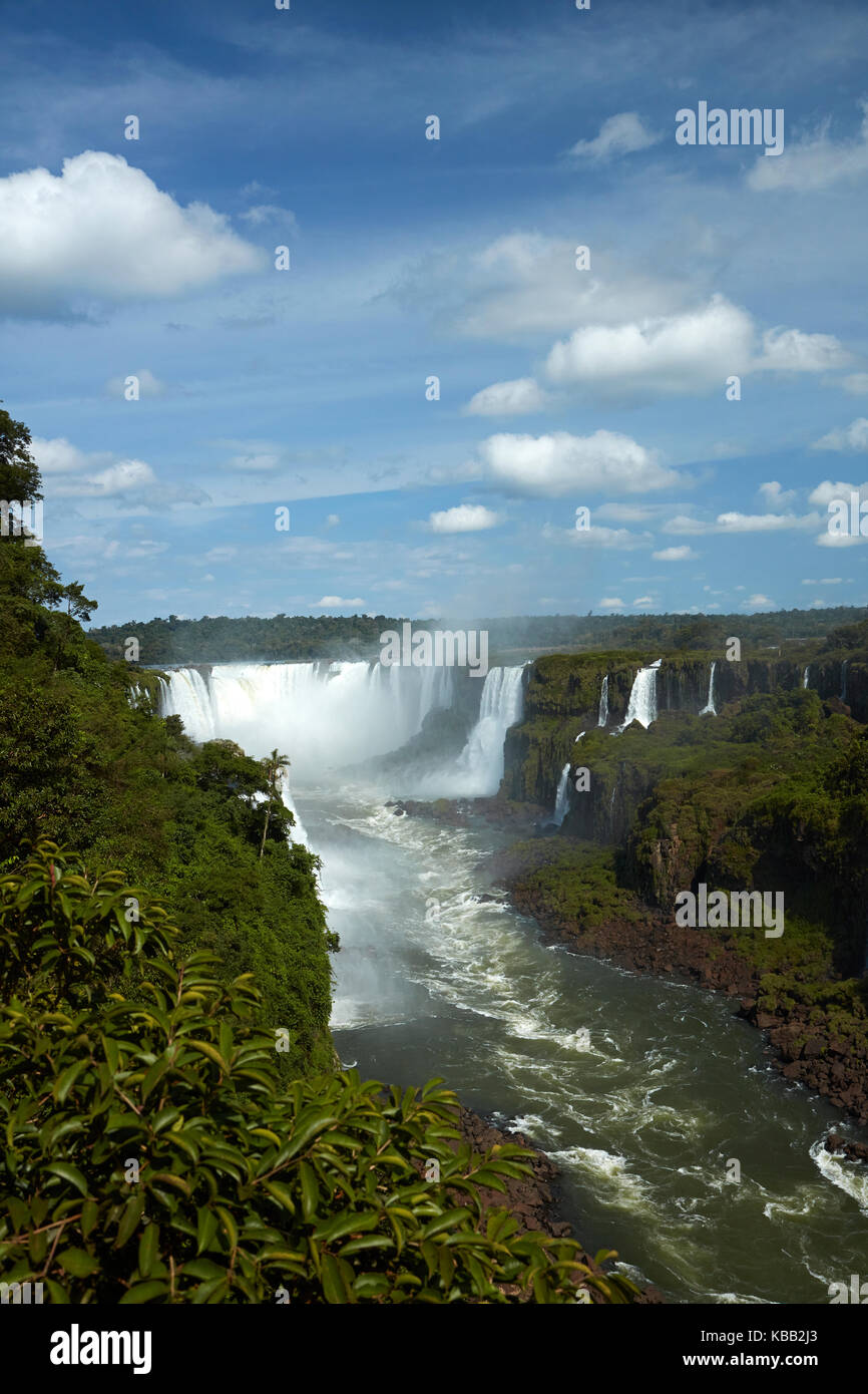 Garganta do Diabo, Cascate di Iguazu, Brasile - confine con l'Argentina, Sud America Foto Stock