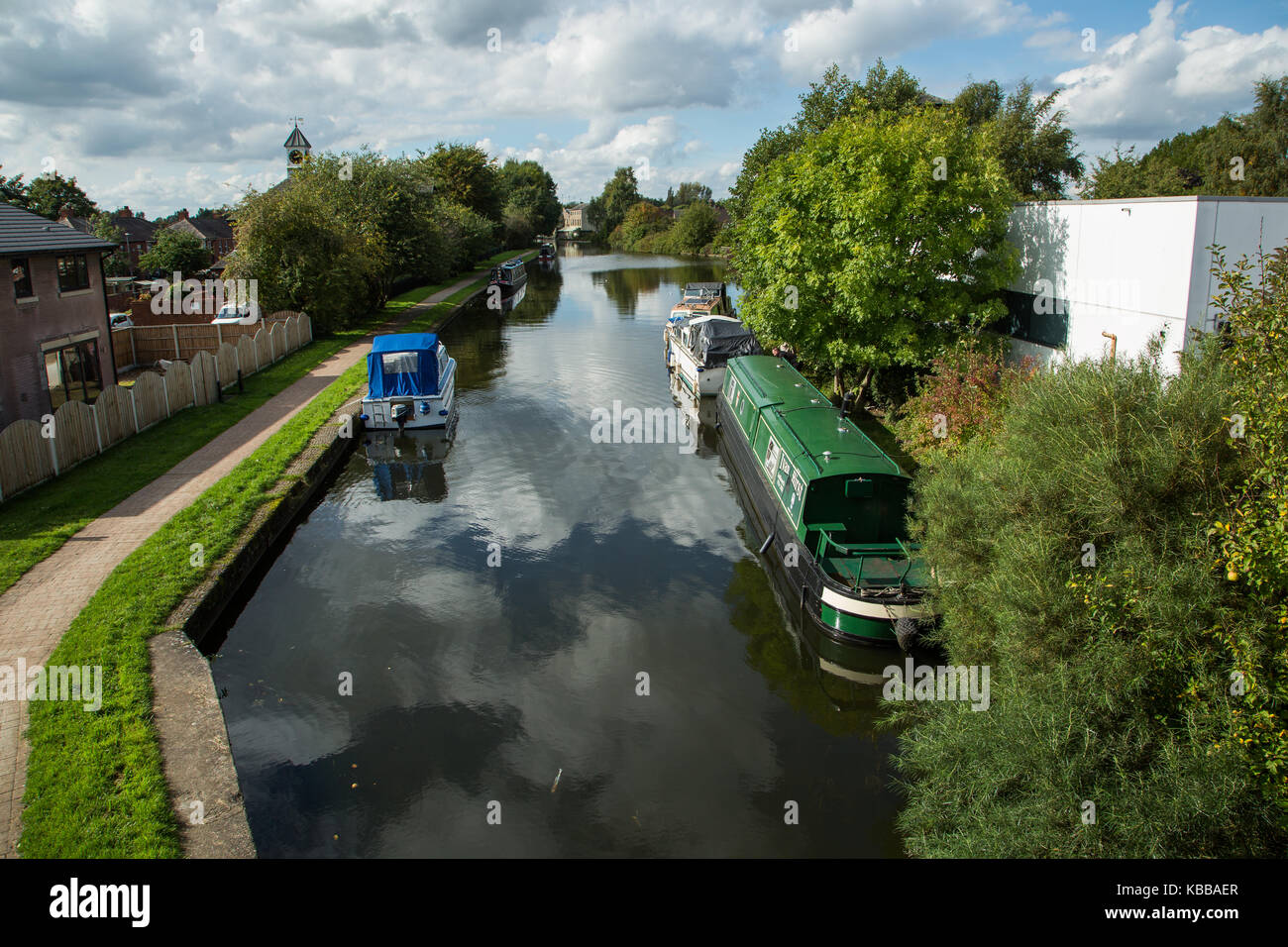 Leeds e Liverpool Canal a Leigh, England, Regno Unito Foto Stock