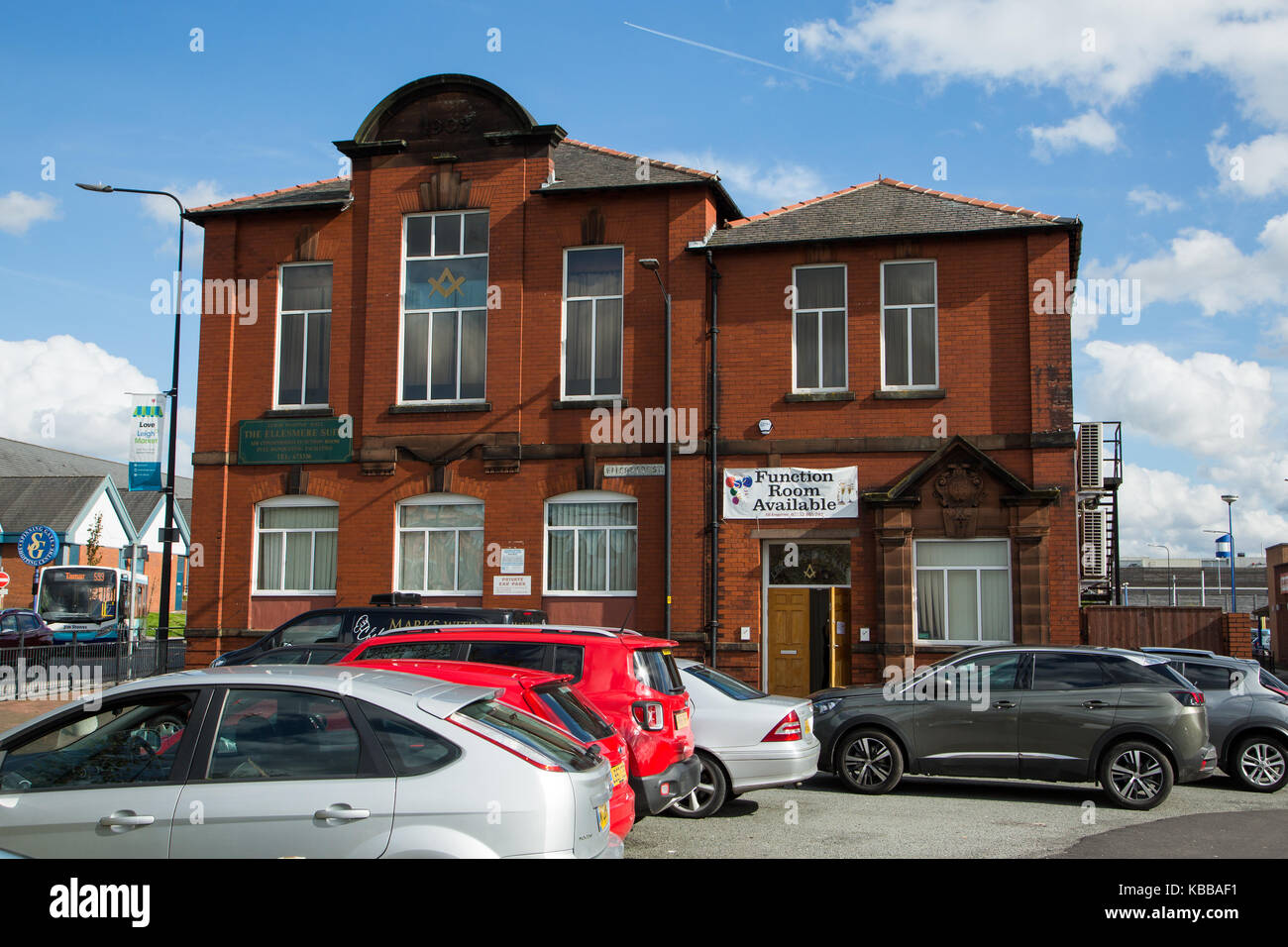 Masonic Hall sale a Leigh, England, Regno Unito Foto Stock