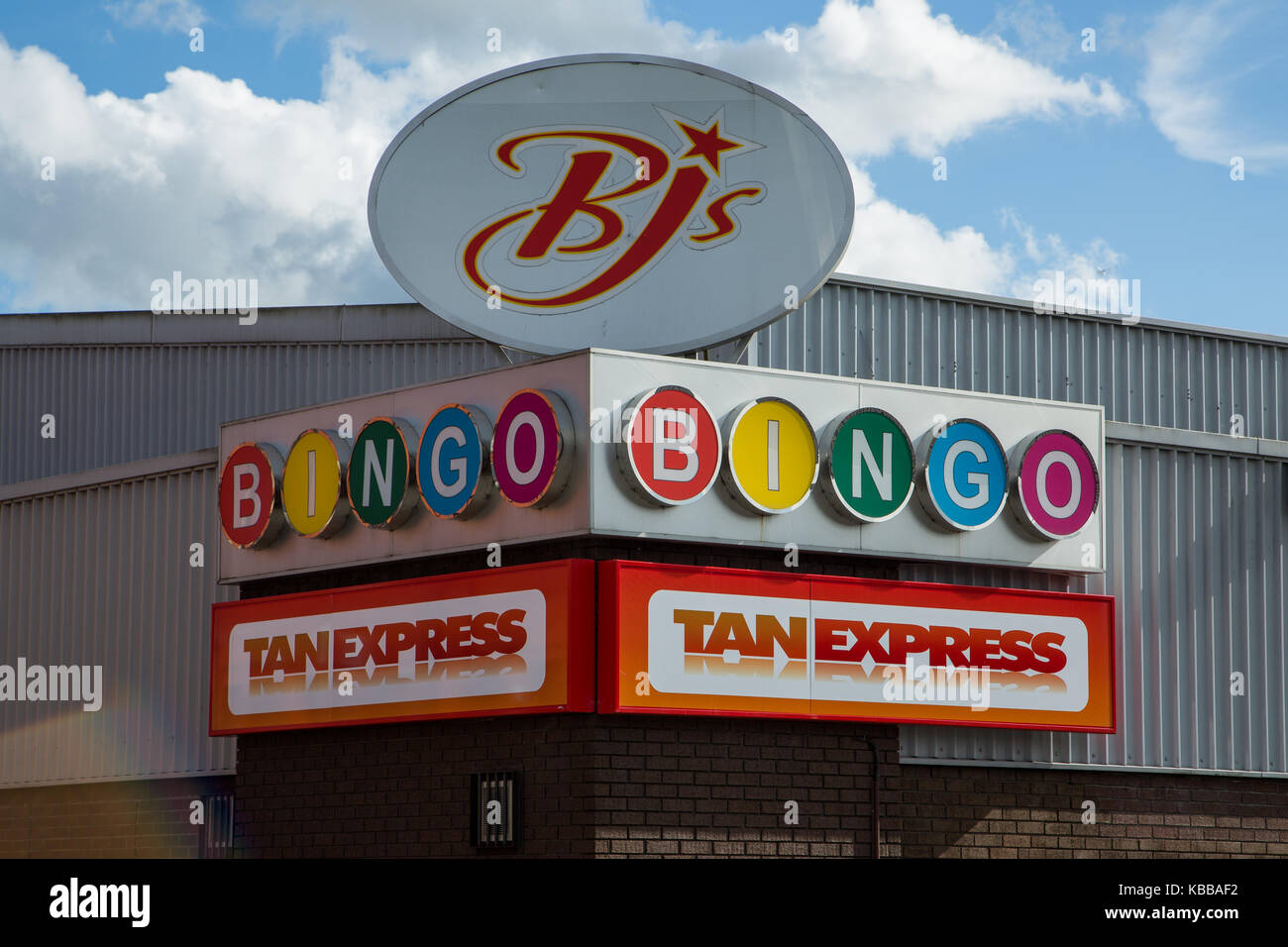 Bj's Bingo Hall di Leigh, England, Regno Unito Foto Stock