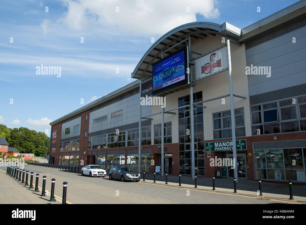Leigh centurioni della lega di rugby stadium a leigh sports village, leigh, Lancashire, Inghilterra, Regno Unito Foto Stock
