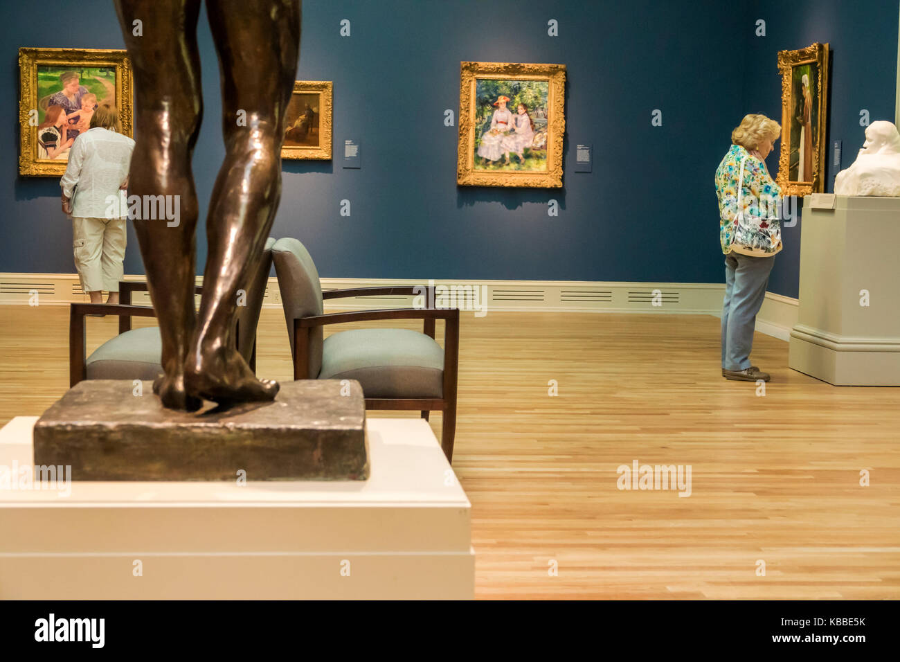 Norfolk Virginia,Chrysler Museum of Art,Impressionismo,mostra collezione,pittura,scultura,galleria gallerie,interni,adulti Foto Stock