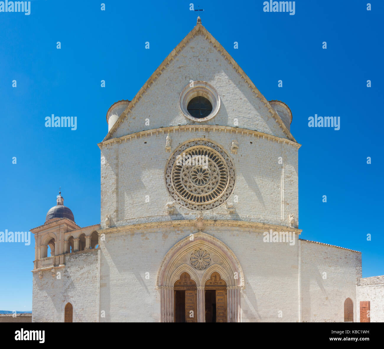 Assisi, Italia, una delle più belle piccole città d'Italia. la basilica e il Sacro Convento di San Francesco Foto Stock