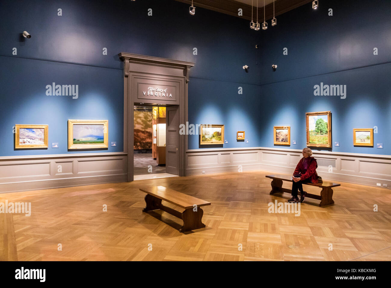 Richmond Virginia,Virginia Historical Society,museo,mostra collezione paesaggi,dipinti,interni,galleria,VA170523006 Foto Stock